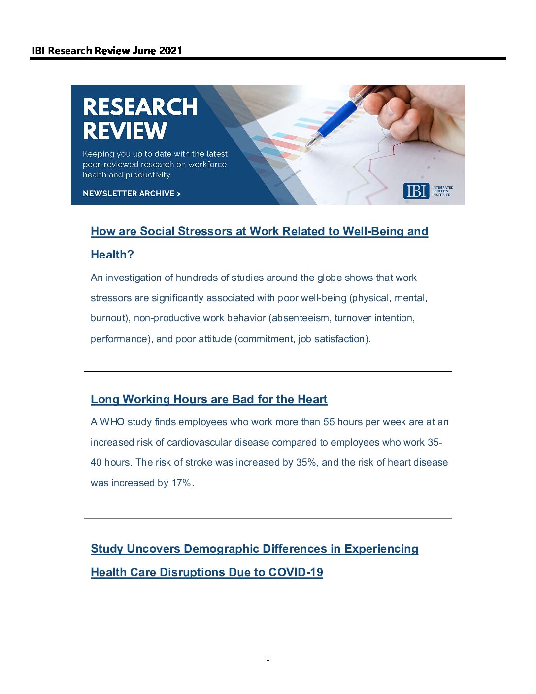 Research Review June 2021