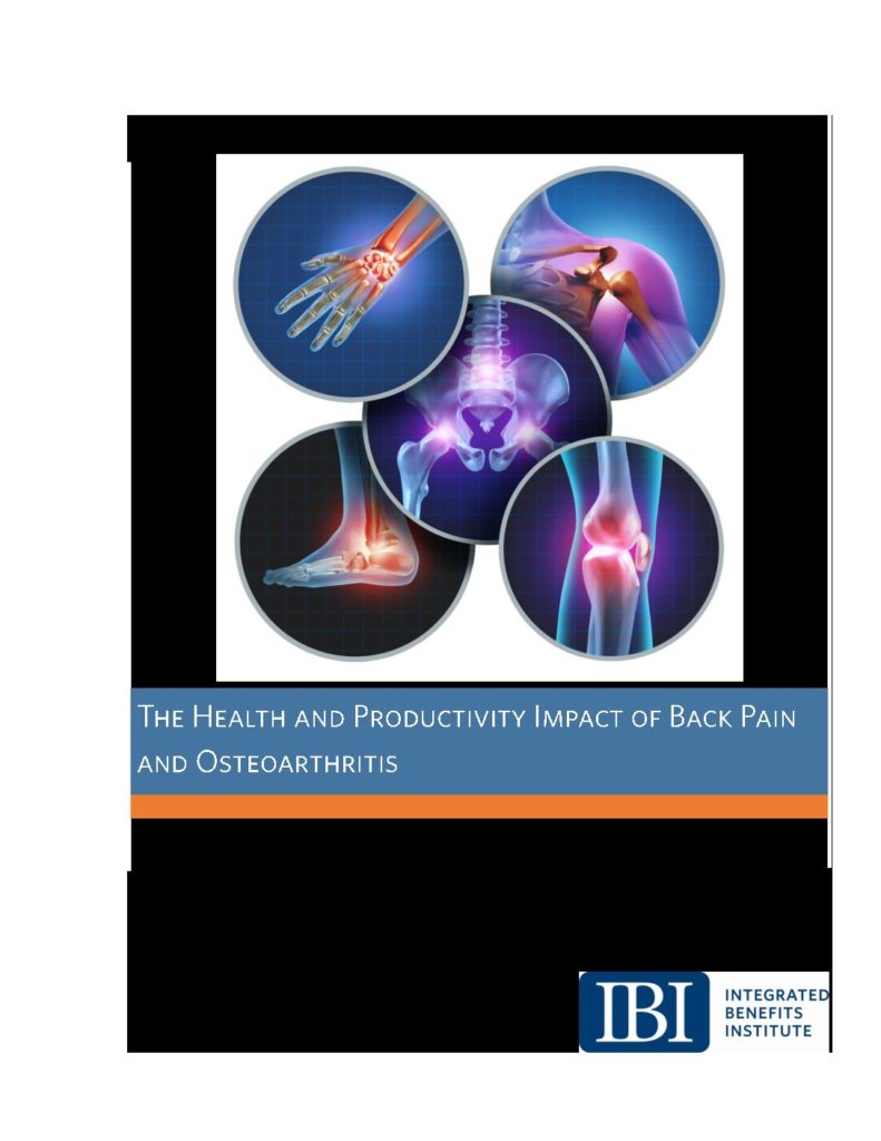 The Health and Productivity Impact of Back Pain and Osteoathritis